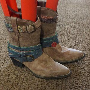 Girls Kids Lil' Durango Accessorize ankle western cowgirl boot sz 3 M